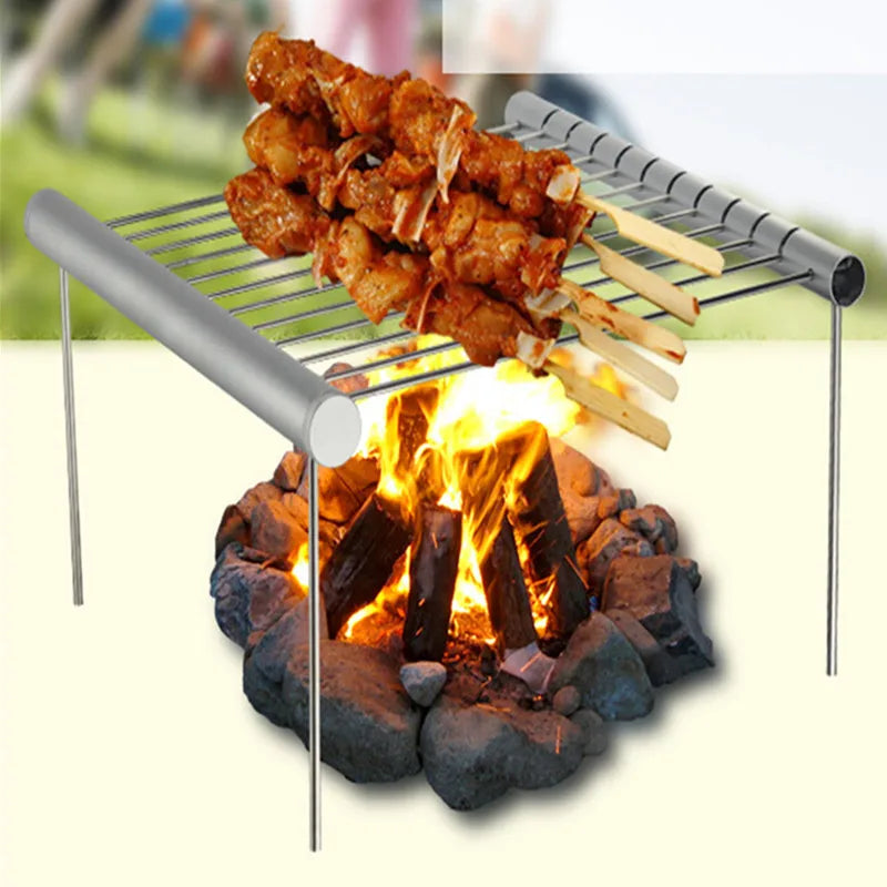 Protable Mini Pocket BBQ Grill Portable Stainless Steel BBQ Grill Folding BBQ Grill Barbecue Accessories For Home Park Use 2