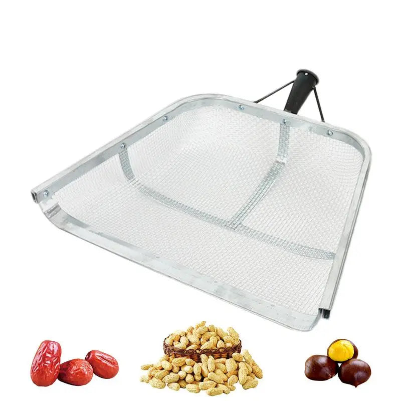Garden Sifter for Soil Sturdy Stainless Steel Soil Sieve with Easy Grip Handle Ergonomic Portable Farm Shovel Multifunctional