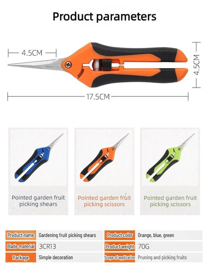 Metal Pruning Scissors Multi Purpose Hand Tool for Garden Grafting Bonsai Fruit Picking Weed Cutting and Daily Household Use