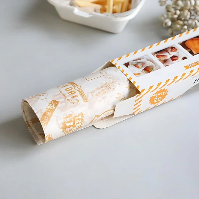 Food Grade Baking Parchment Papers, for Valentine's Treats. 22x7cm, Greaseproof & Microwavable, Safe