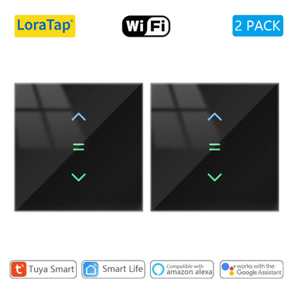 LoraTap WiFi Curtains Blinds Roller Shutter Switch Backlight Tuya Smart Life App Remote Control Google Home Alexa Voice