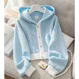 Patchwork Hooded Cardigan