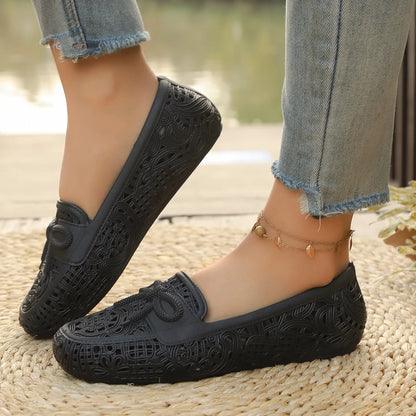 Summer New Style Round-toe Comfortable Anti-slip Sexy Casual Shoes Fashionable and Popular - Bow-shaped Flat Shoes for Women