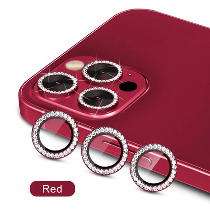 9D Diamond Lens Protector For iPhone 17 Pro Max Air Camera Tempered Glass Compatible with iPhone 14 15 16 Pro Max Ring Cover Cas