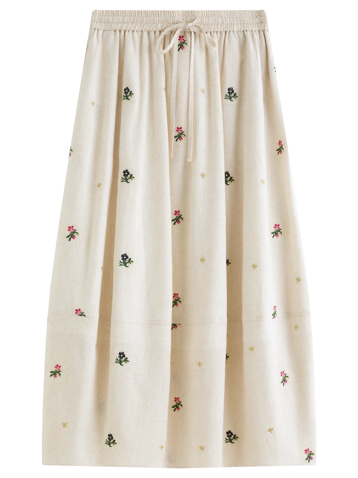 FSLE【Premium Series】Fashionable Embroidered Sleeveless Top and Tulip Skirt Elastic Waist Retro Women 2026 Summer New Arrival Set