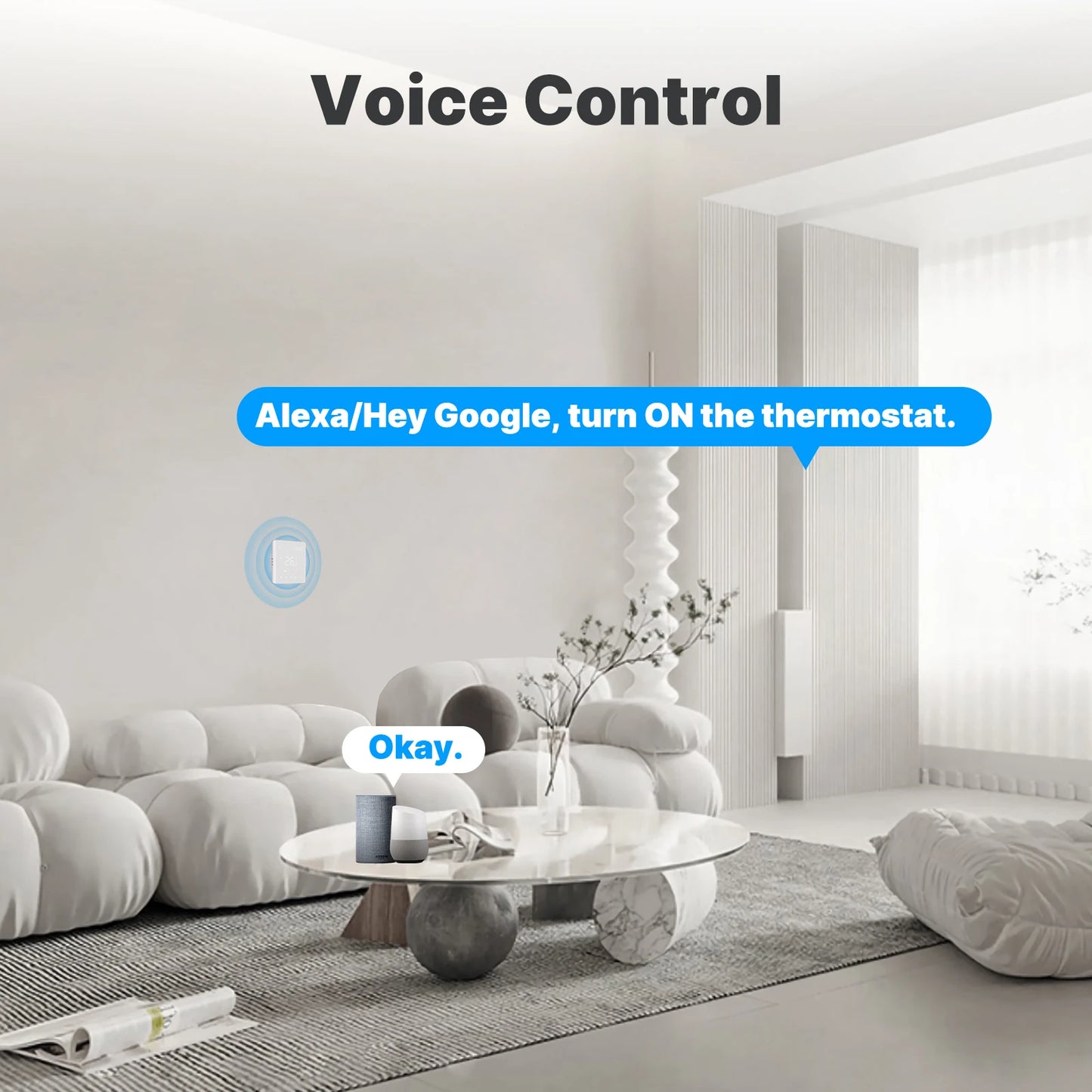 MOES Tuya WiFi Smart Thermostat Programmable Temperature Controller Water Boiler Electric Heating Work With Alexa Google Home