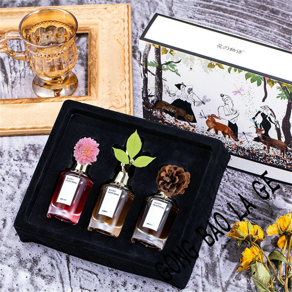Luxury Brand Women Perfumes And Colognes Men 75ml Eau De Parfum Femme Lasting Fragrance Plant Floral Scent Spray Gift Box 3Piece