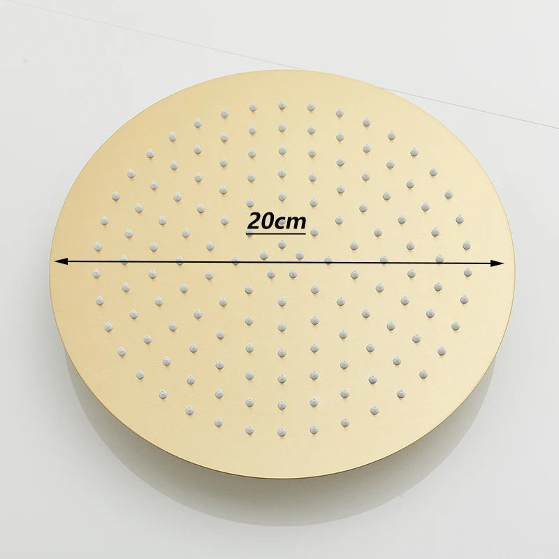 SHBSHAIMY Square/Rotundity Rainfall Bathroom Shower Head Accessories Brass Ceiling Mounted Bathtub Shower Head