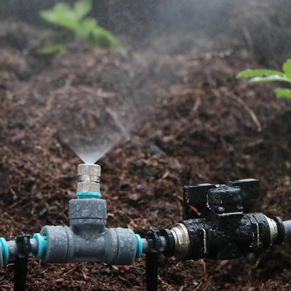 1/4″ 4/6mm 60W Self-priming Pump Misting Cooling System 0.6mm Atomizer Sprayer Slip Lock Nozzle Joint Outdoor Garden Irrigation