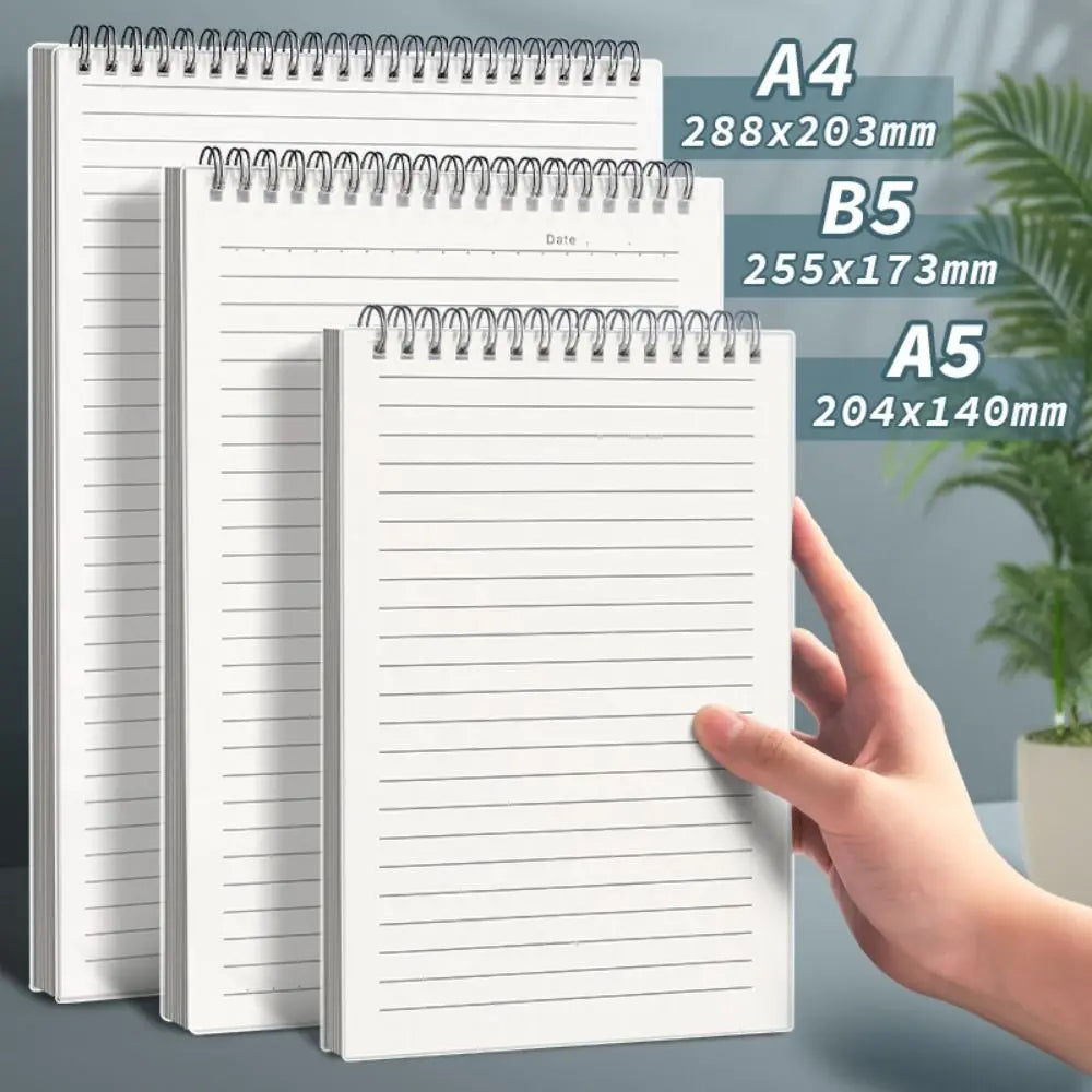 New Multifunctional A5/B5/A4 Coil Notebook 80Sheets Grids/Blank/Horizontal Line Notepad Flip Up Spiral Notebook Students Gift
