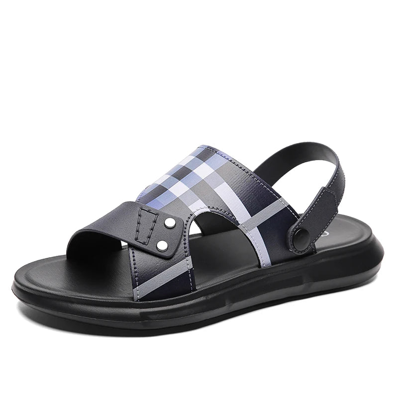 Sandals Men's 2025 New Summer Casual Beach Shoes Indoor and Outdoor Wear Two-Wear Lightweight One-Line Sandals