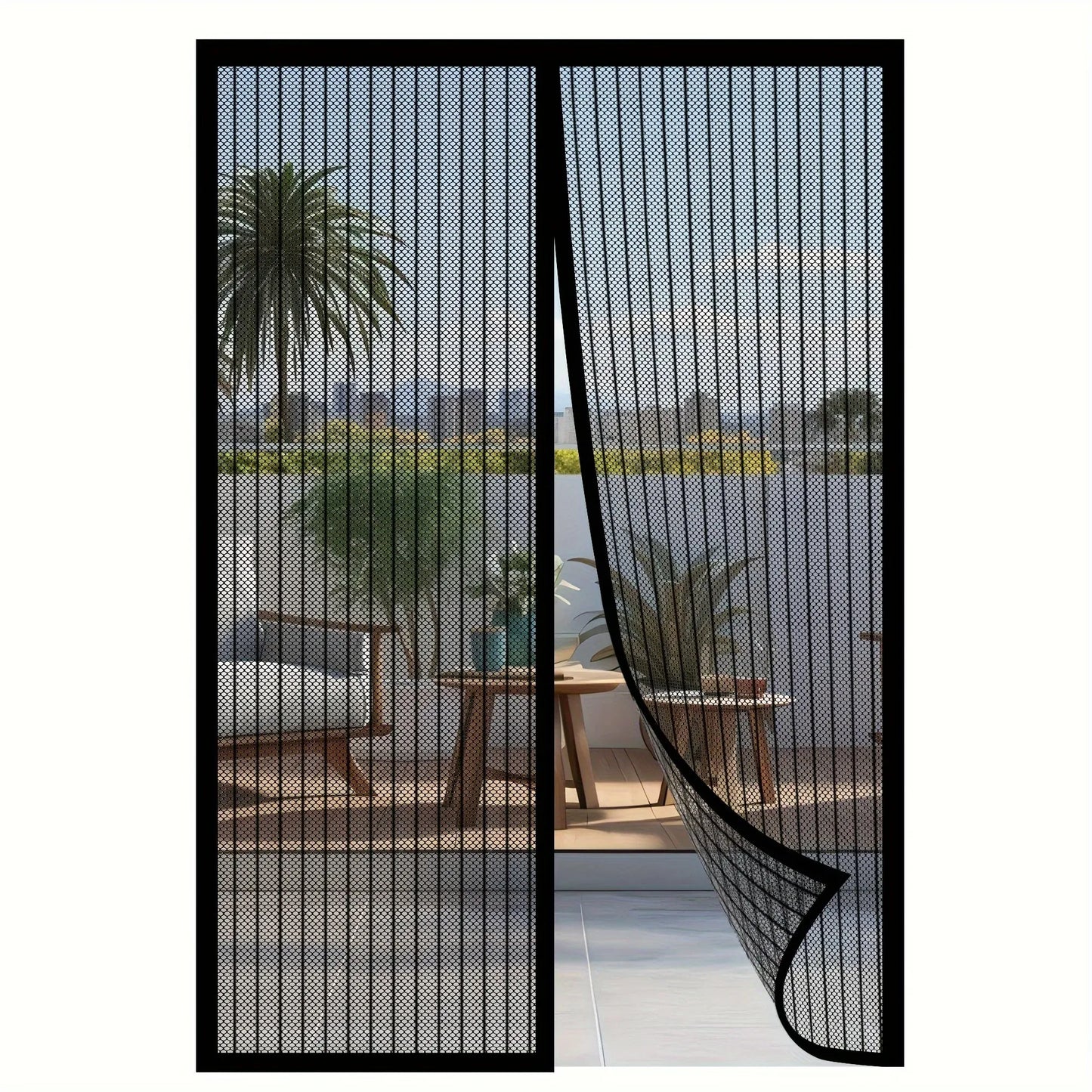 Mosquito-resistant Door Curtain Without Punching for Living Room Bedroom Dining Hands-free Mesh Partition To Prevent Insects