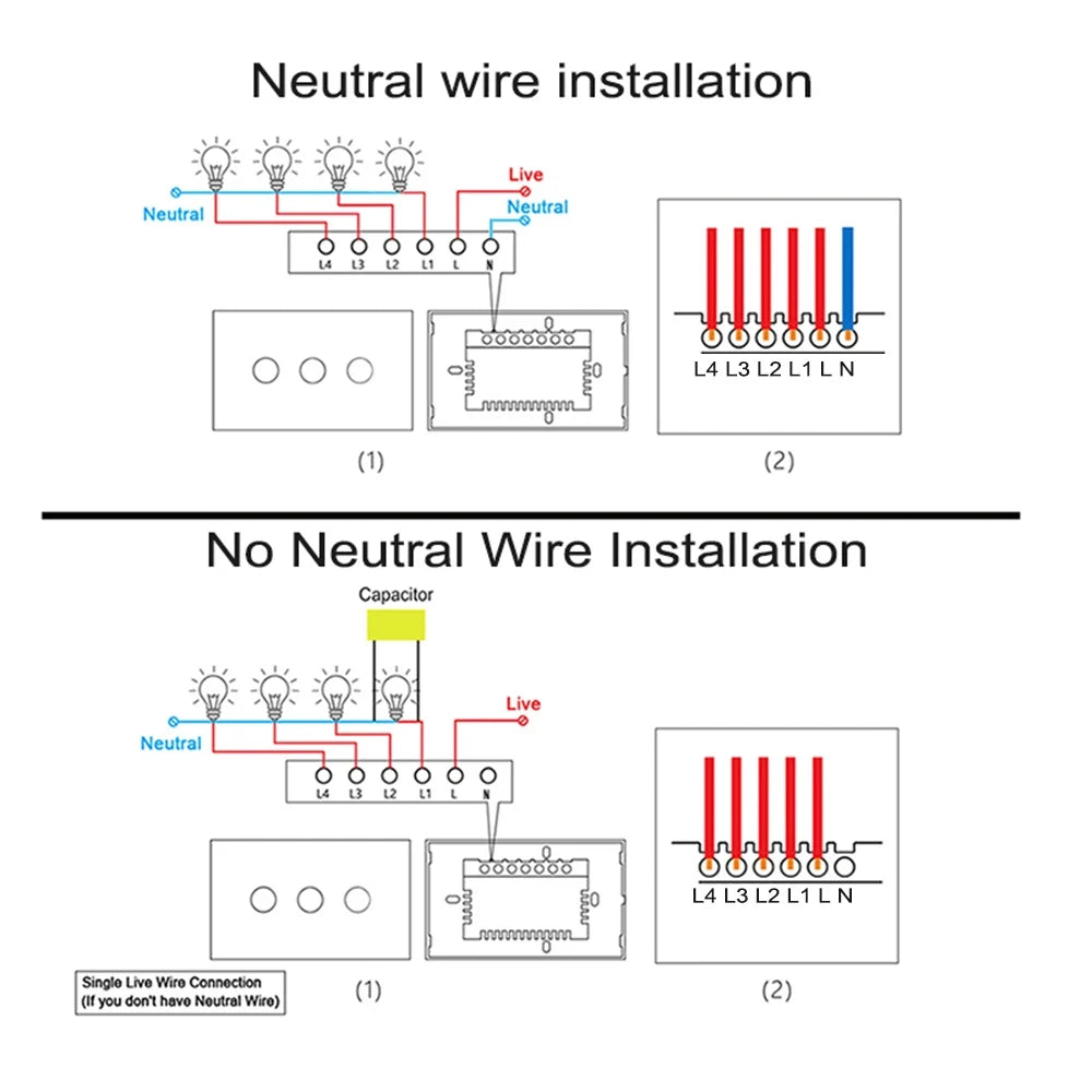 Matter smart switch  Alexa Google No APP required Intelligent Control Scan QR Code to Connect Touch Light Switch