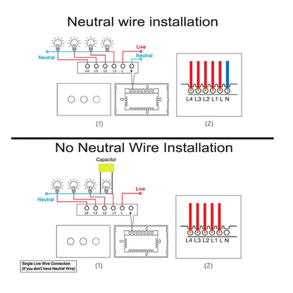 Matter smart switch  Alexa Google No APP required Intelligent Control Scan QR Code to Connect Touch Light Switch