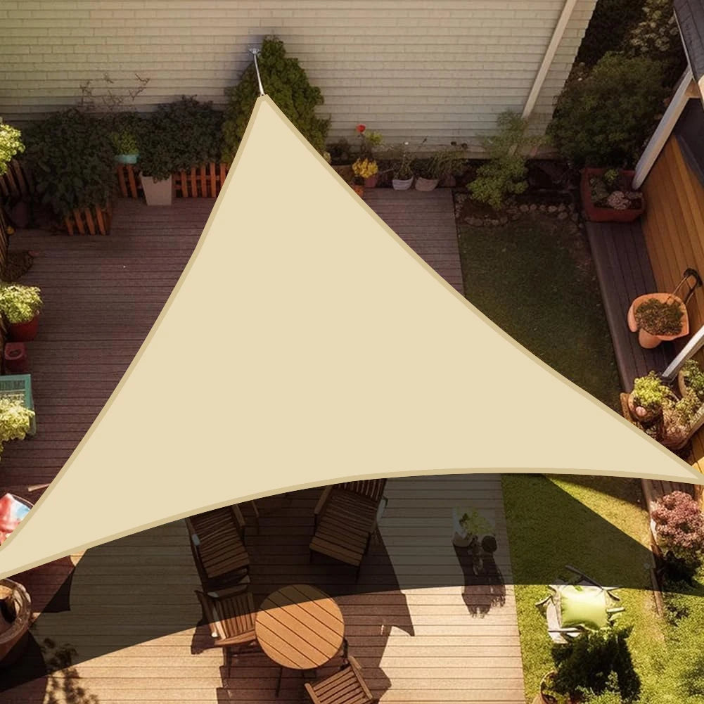 Triangle Sun Shade Sail Waterproof UV Block Outdoor Garden Patio Awning Canopy Triangle Sunshade Sail