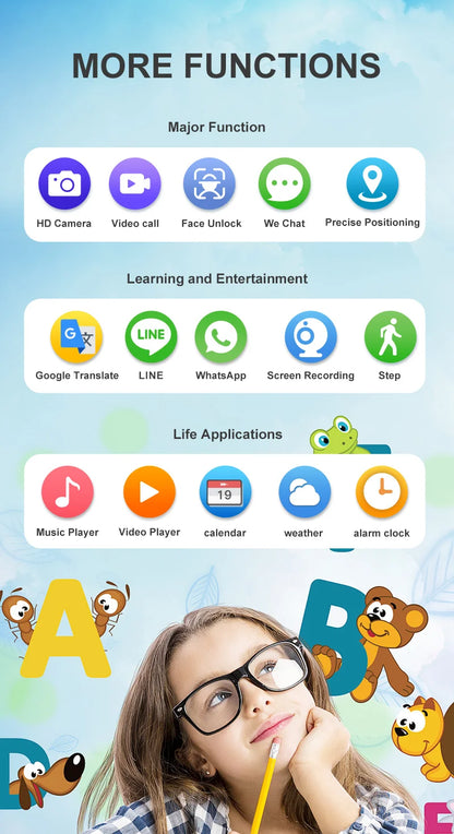 Wonlex KT34 Children's Smart Watch 4G WiFi Video Call Kids Watch GPS Tracker Google Store APP Download Kids SmartWatch WhatsApp
