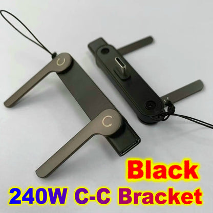 Foldable Charge Cable Usb C Charging Mobile Cable C Flat Charger for iPhone Kickcable Phone Kick Stand Ultra Fast Type C Wire 2M