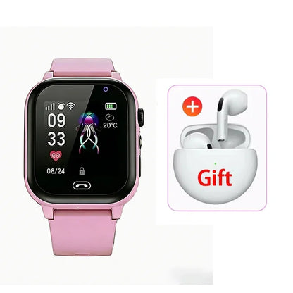Lenovo 2027 Kids 5G Smart Watch GPS SOS Video Call HD Camera Waterproof SIM Card Support Earphone Child Watch for Boys & Girls