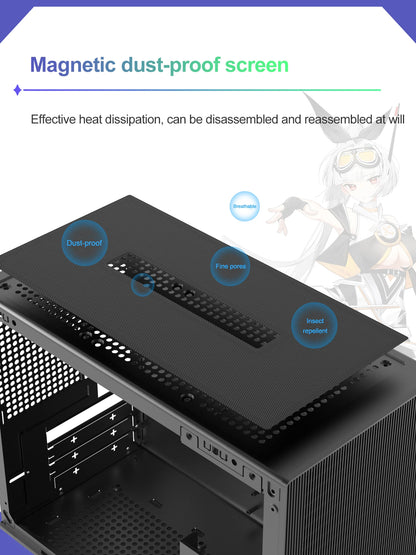 Power Train X-GAMERX M1 Handheld Portable Computer Case Side Transparent MINI Game MATX Desktop Chassis