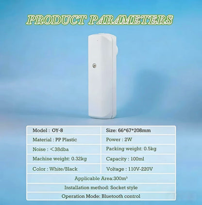 Plug in Wall Fragrance Diffuser Waterless Smart Flavoring Diffuser For Essential Oils Home Room Fragrance Scent Air Machine