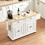 Rolling Kitchen Island with Drop Leaf — view 7