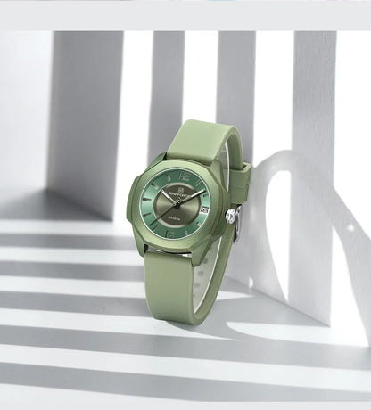 NAVIFORCE NF7107 Watch for Women Silicone Strap Classic Fashion 5ATM Waterproof Ladies Elegant Watch