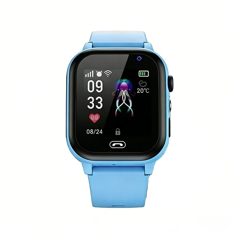 Lenovo 2027 Kids 5G Smart Watch GPS SOS Video Call HD Camera Waterproof SIM Card Support Earphone Child Watch for Boys & Girls
