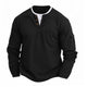 Men's Layered-Look Waffle Henley Shirt — view 4
