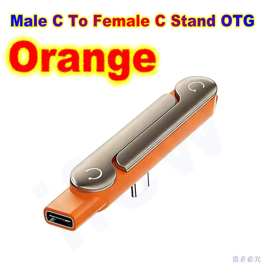 USB Type C Flat Charger Charging Cable C Kick Cable Stand Invisible Support Foldable Phone Holder 240W Charge Bracket For iPhone