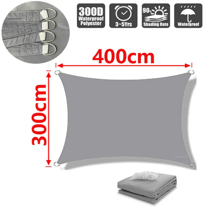 6x4m waterproof sunshade sunshade protective cover canvas camping sunshade cloth large outdoor rain and snow shed garden terrace