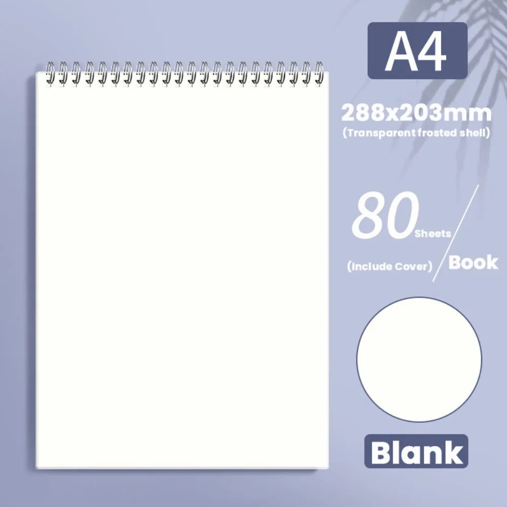 New Multifunctional A5/B5/A4 Coil Notebook 80Sheets Grids/Blank/Horizontal Line Notepad Flip Up Spiral Notebook Students Gift