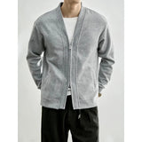 Men's Layered-Look Double-Zip Knit Cardigan — product image
