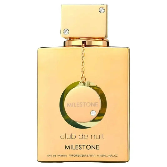 Club De Nuit Milestone Unisex perfume spray, 3.6 oz., wood flower and musk perfume, suitable for various occasions