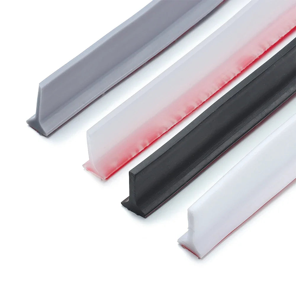 Silicone Water Stopper Self-Adhesive Bendable Flexible Water Retaining Strip Bathroom Door Dry Wet Separation Shower Dam Barrier