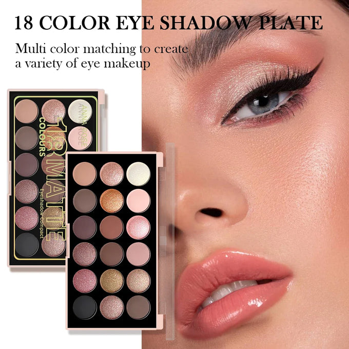 18-Color Warm-Tone Eyeshadow Palette — product image