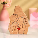 Personalized Wooden Bear Puzzle — product image