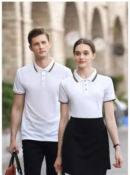 Summer men's 100% polyester fashion Milan print casual knight stripe lapel short-sleeved shirt polo shirt top