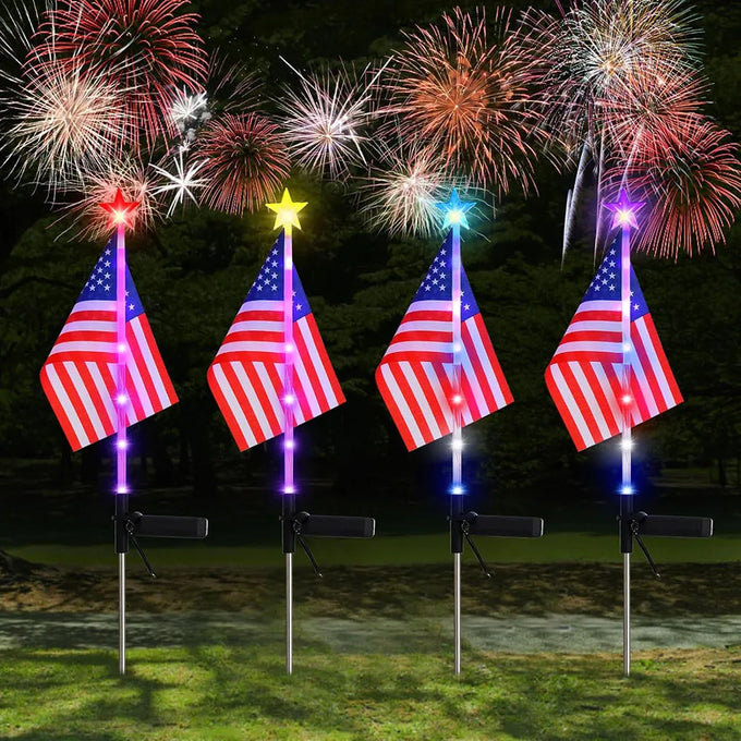Solar Flag Garden Lights — product image