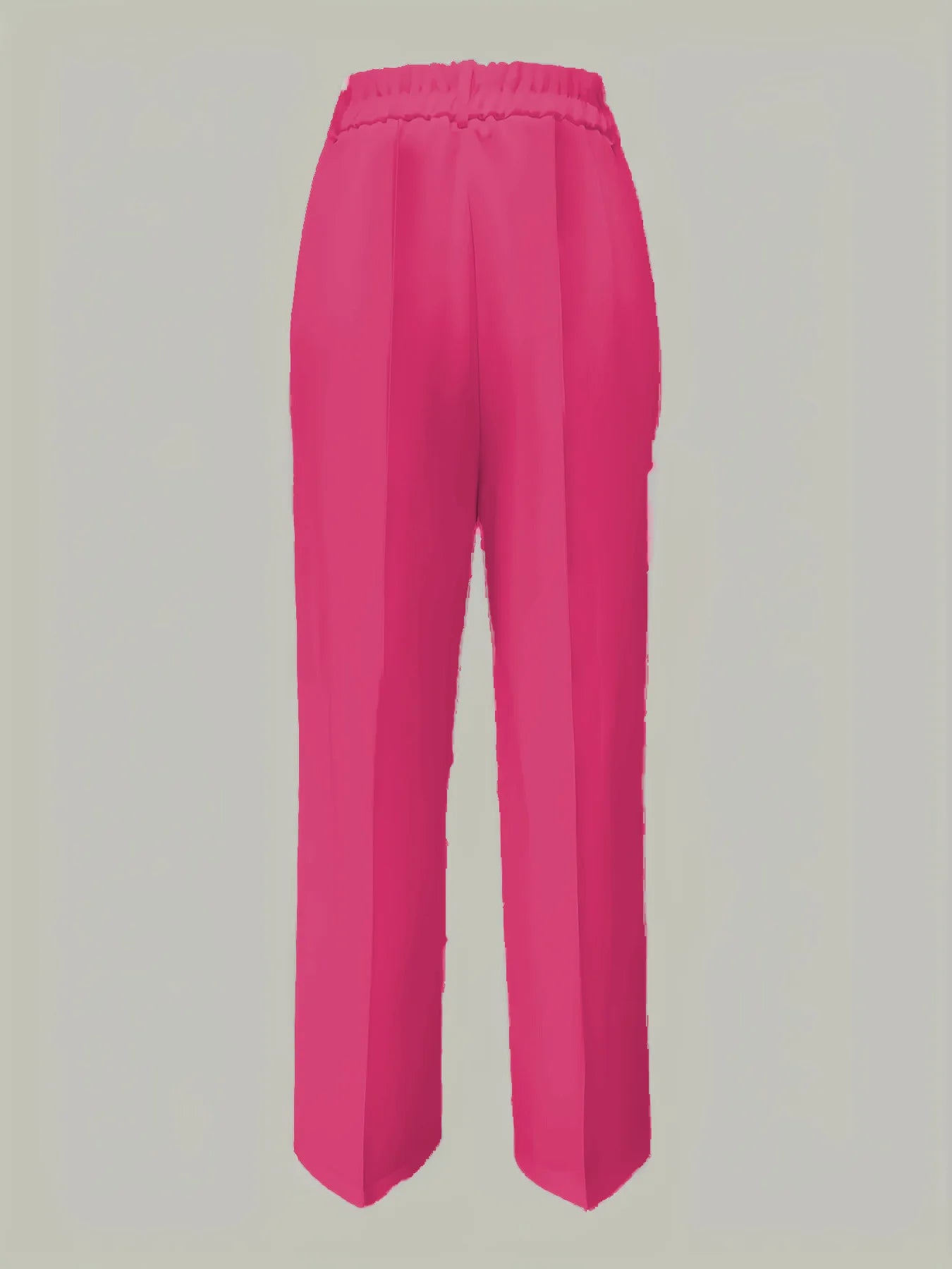 Women's High-Waisted Straight-Leg Trousers Formal Office Trousers Slim-Fit Cut Classic Solid-Colour Suit Trousers
