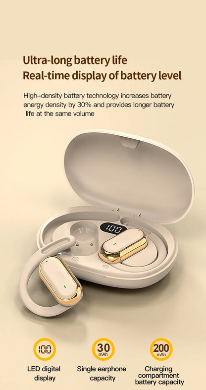 Wireless Headphone Bluetooth Headset Smart Adjustable Touch Sports Waterproof Earbuds Stereo Music Earphone For All Smartphone