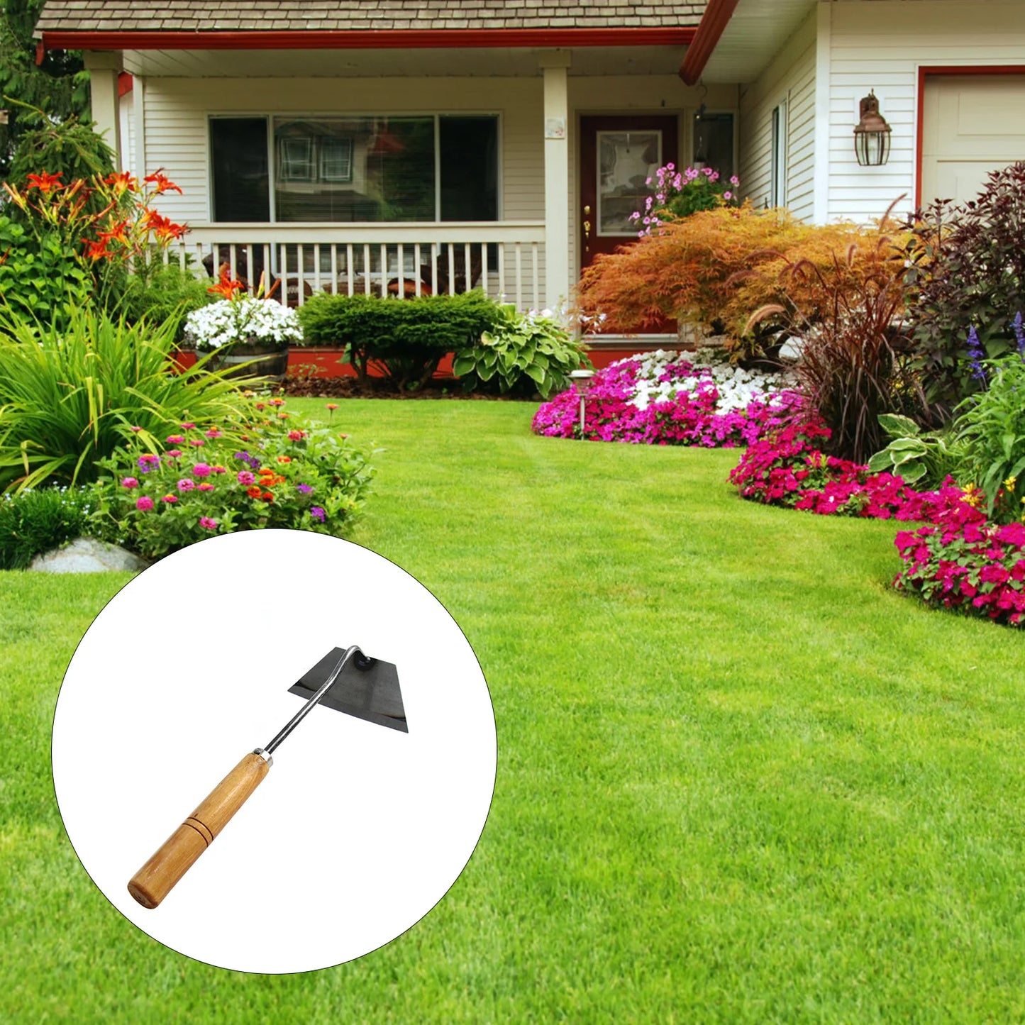 Multifunctional Small Hoe With  Handle, Household Flower Hoe, Gardening Hoe, Outdoor Agricultural Tool And Garden Tool.