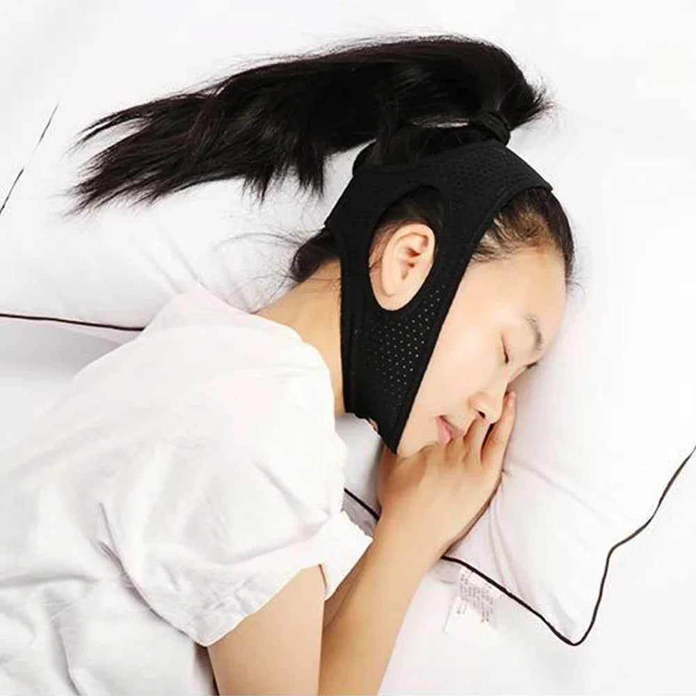 Tcare Anti Snoring Chin Strap Best Stop Snoring Device, Adjustable Snore Reduction Belt Sleep Aids Chin Strips Belt for Unisex