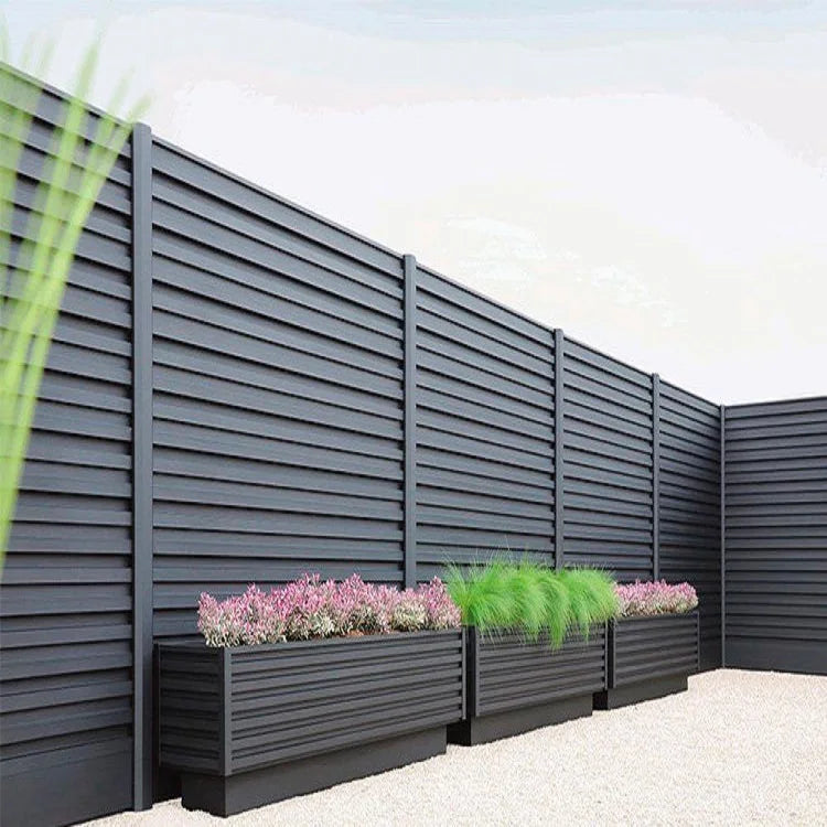 Outdoor Aluminum Louver Fence Panels Modern Design Privacy Security Fencing Heavy Duty Garden Yard Fence Customizable