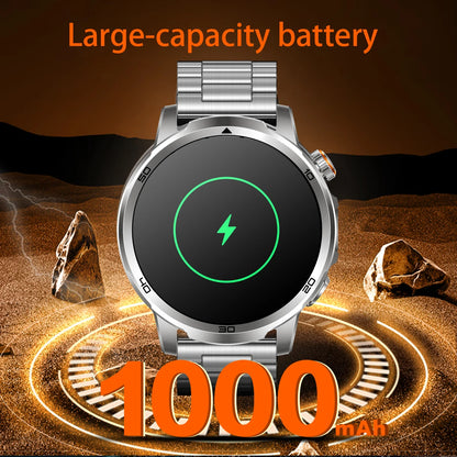 2026 New  Outdoor Smart Watch 1.85inch AMOLED 1000mAh Large Battery 5ATM Waterproof Voice Call Sports Men Fitness Bracelet