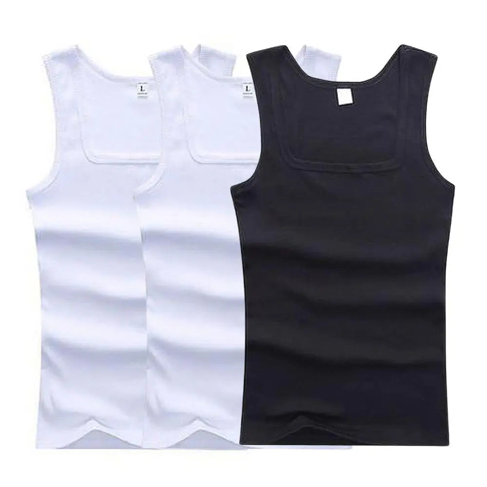 3PCS Summer Men Women Tank Top Cotton Sleeveless Shirt
Bodybuilding Muscle Vest Women Basic Elastic Tank Top Fitness T-shirt Hot