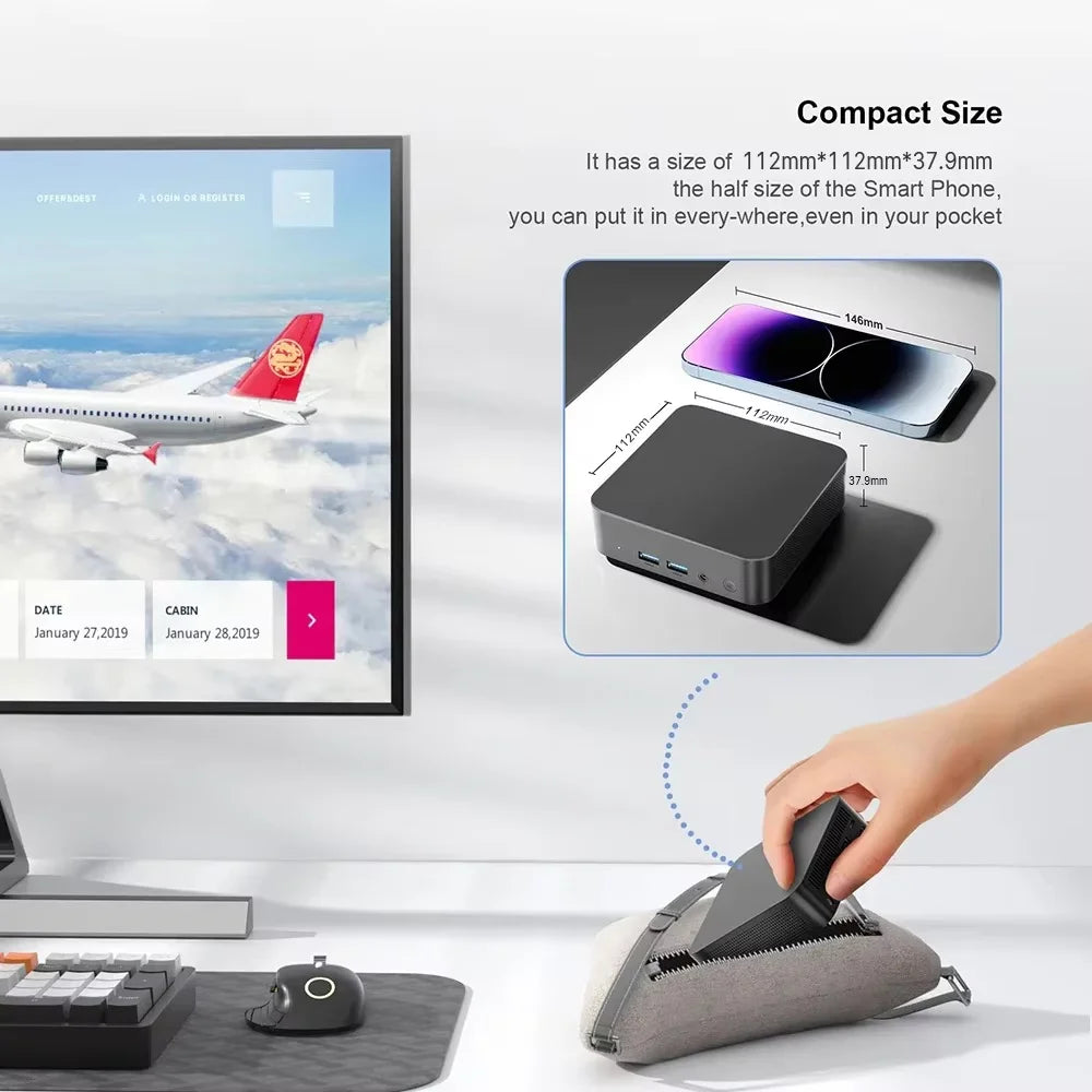 Windows11 Intel Core i9 10980HK Mini PC Processor UHD Graphics Small Pocket Computer Mini WiFi6 1TB SSD Desktop Gaming Computer