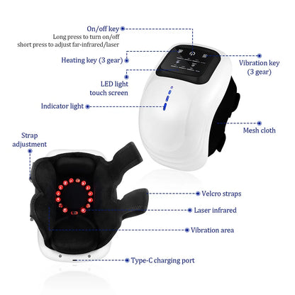 foreverlily Smart Knee Massager Vibration Air Pressure Knee Massage Machine Electric Elbow Shoulder Knee masajeador