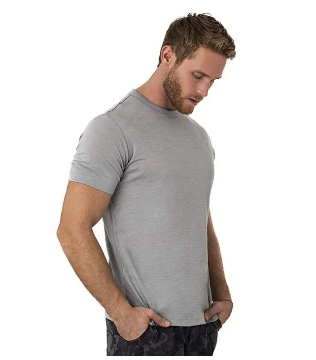 100% Superfine Merino Wool T Shirt Mens Base Layer Shirt Merino Wool Wicking Breathable Quick Dry Anti-Odor +Merino Wool Socks