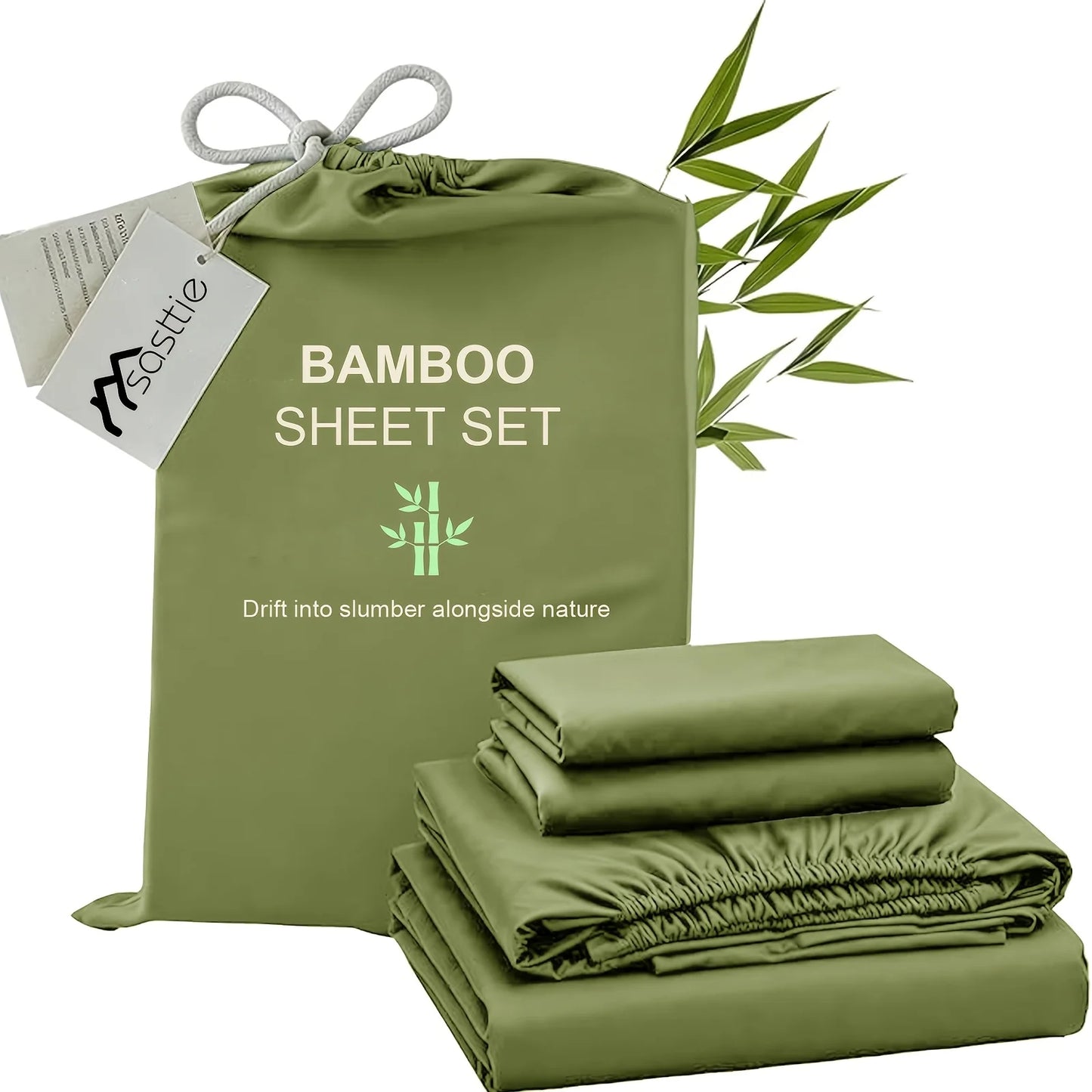 Cooling Bamboo Bed Sheet Set-Bamboo Bed Sheet-Ultra Soft & Breathable Daybed Set-Deep Pocket Up to 16" Hotel Soft Bedding-Perfect for Hot Sleepers Bamboo Bedding Sheets Set - Double Stitching, Lifetime Quality Promise
