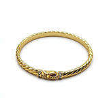 Twisted Cable Hook-Clasp Bangle — view 7